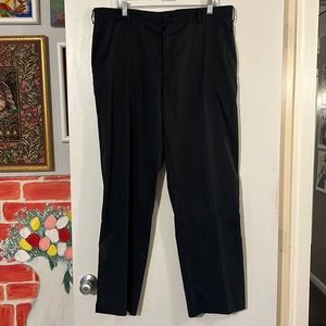 Nike golf dri-fit mens black flat front trousers
